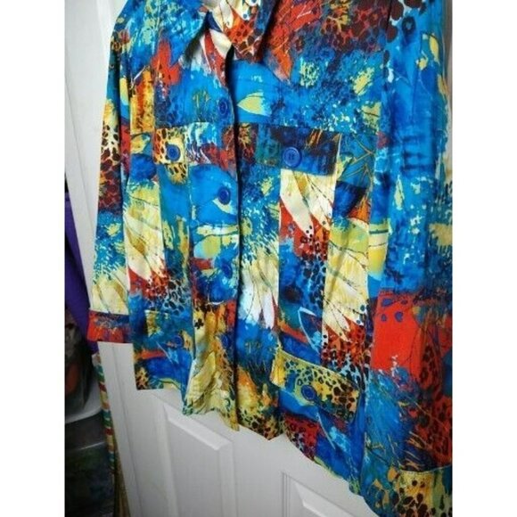 TONI Morgan Women's Long Sleeve Collared Front Button Shacket. Size L - Picture 7 of 15